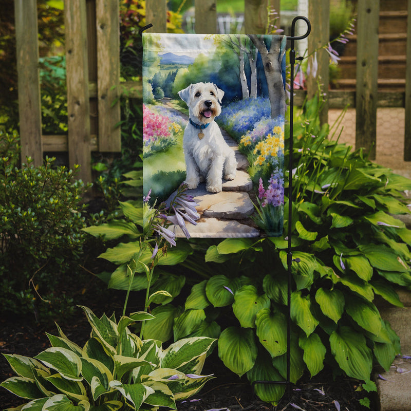 Sealyham Terrier Spring Path Garden Flag