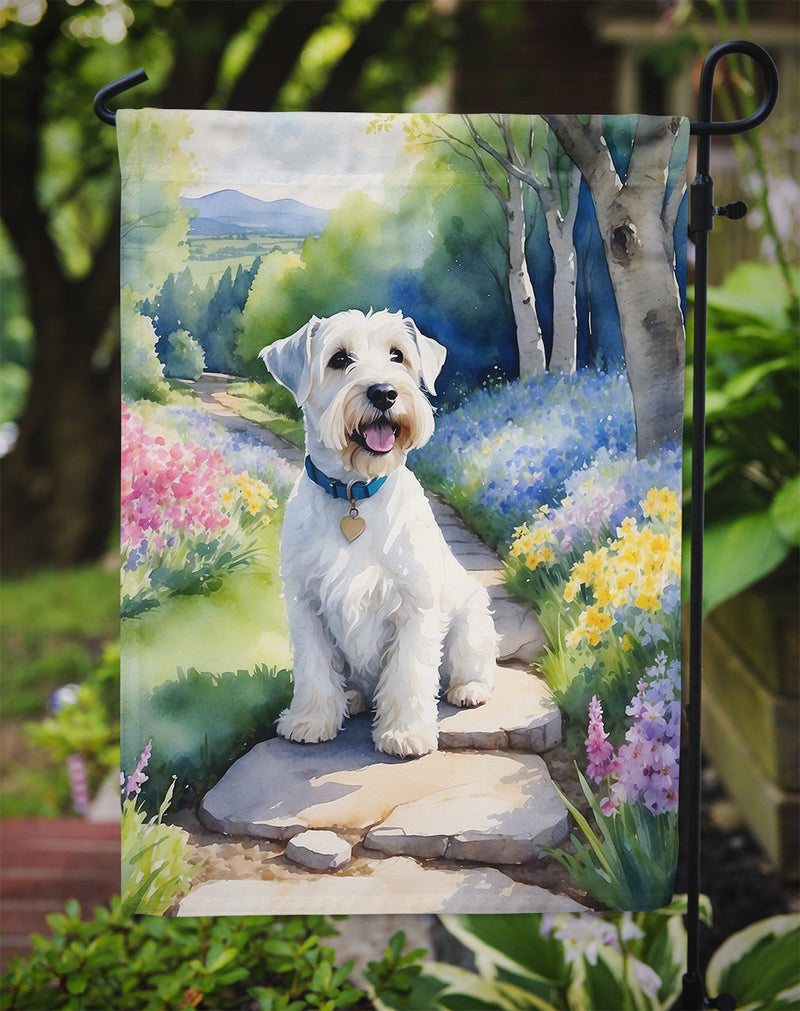 Sealyham Terrier Spring Path Garden Flag