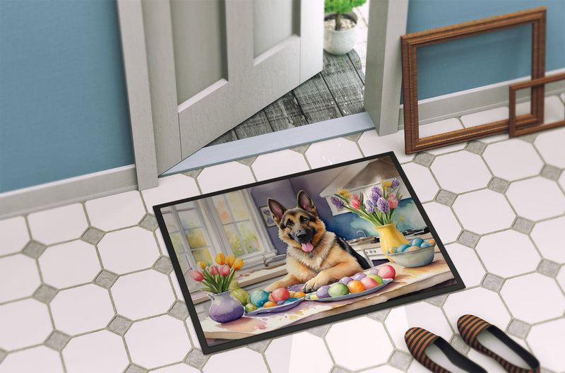 Decorating Easter German Shepherd Doormat