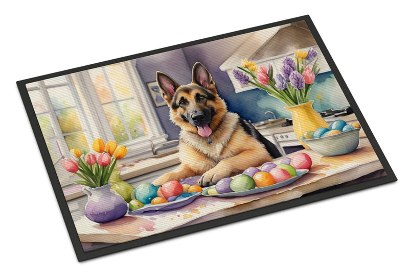 Decorating Easter German Shepherd Doormat