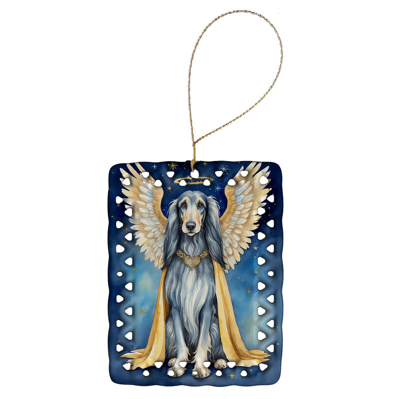 Afghan Hound My Angel Porcelain Ornament