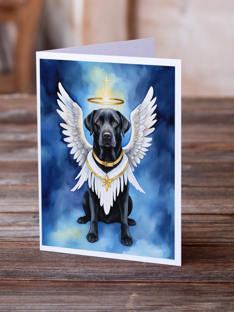 Black Labrador Retriever My Angel Greeting Cards Pack of 8