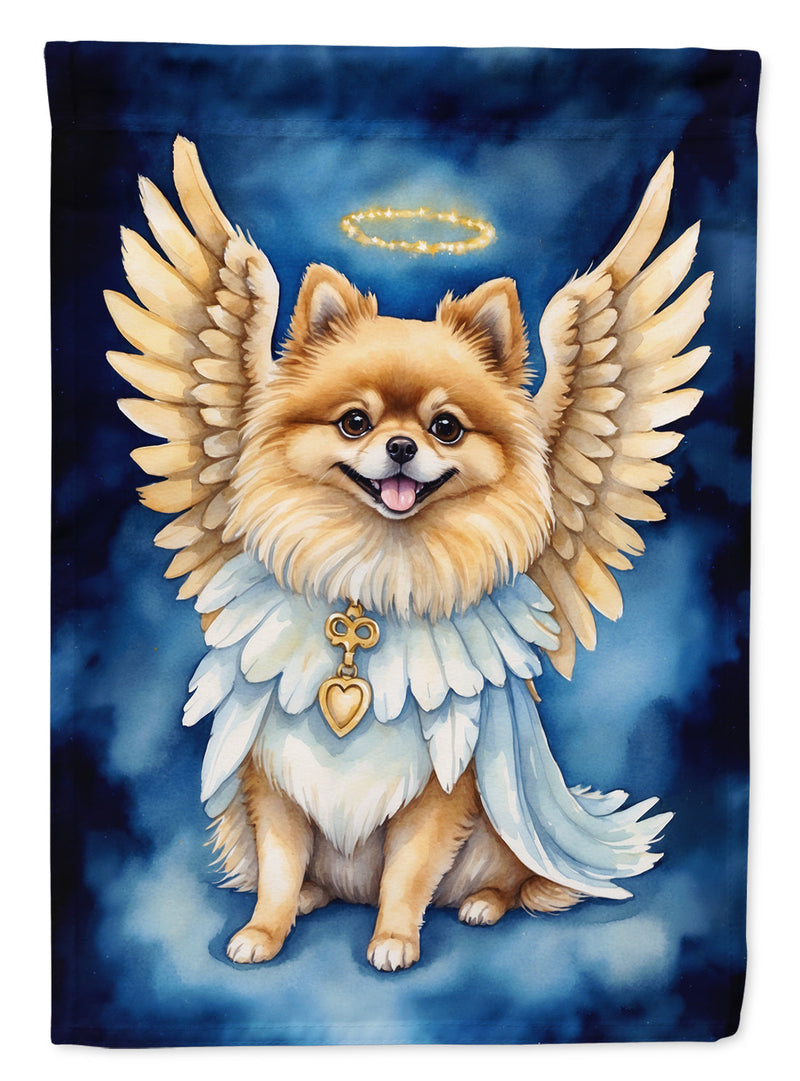 Pomeranian My Angel House Flag