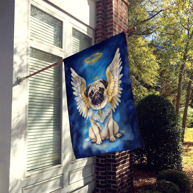 Pug My Angel House Flag