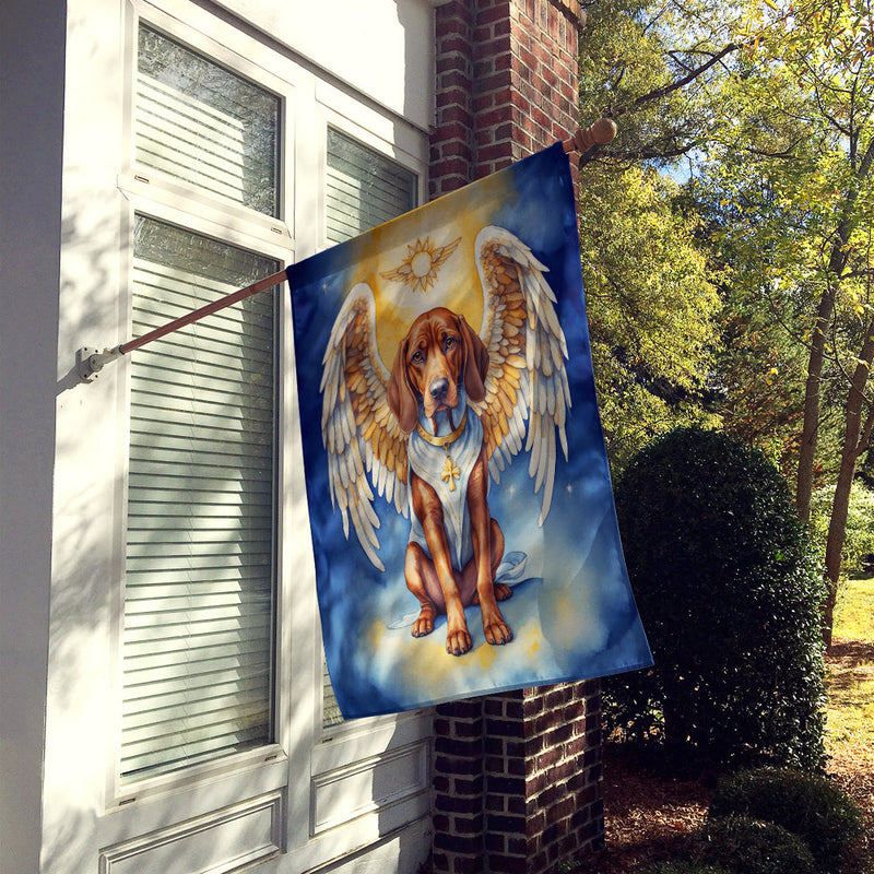 Redbone Coonhound My Angel House Flag