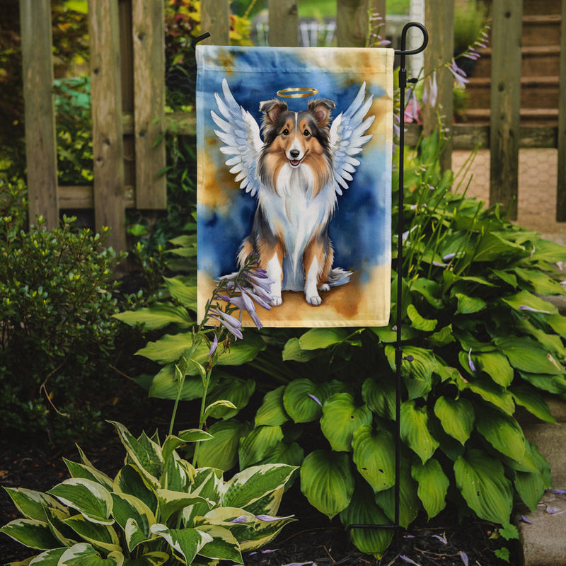 Sheltie My Angel Garden Flag