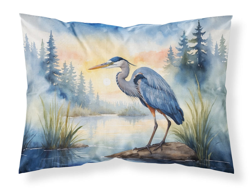 Blue Heron Emerging as the day fades Standard Pillowcase