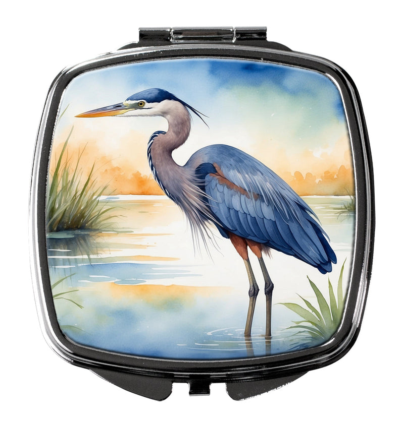 Blue Heron Emerging as the day fades Compact Mirror