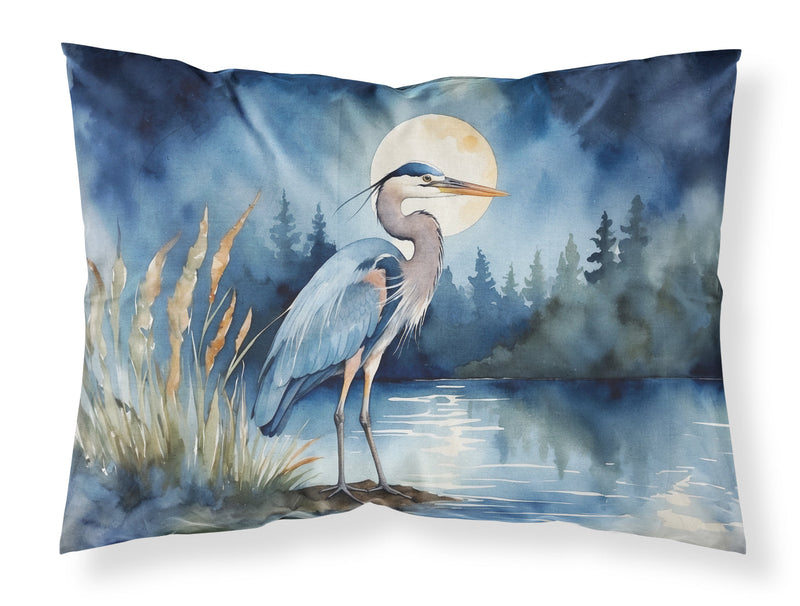 Blue Heron Under the Moonlight Standard Pillowcase