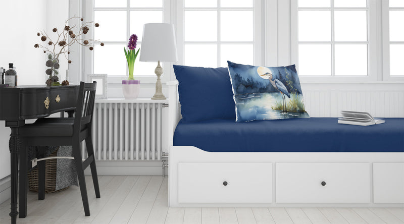 Blue Heron Under the Moonlight Standard Pillowcase