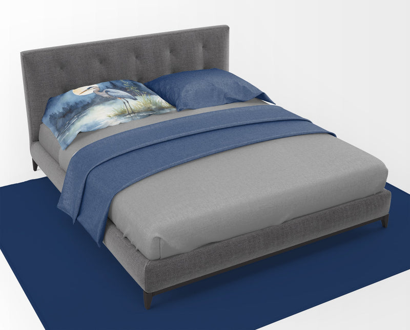 Blue Heron Under the Moonlight Standard Pillowcase