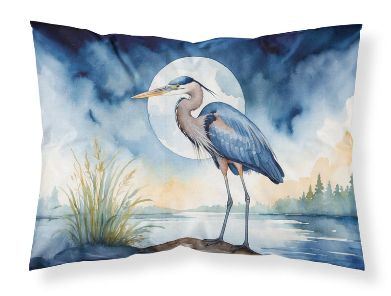 Blue Heron Under the Moonlight Standard Pillowcase