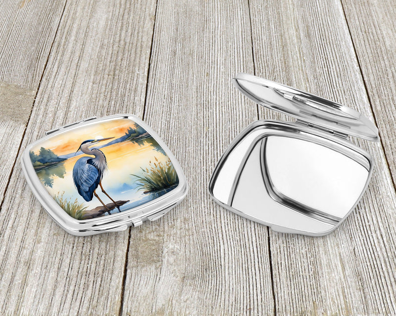 Blue Heron in the Golden Hour Compact Mirror