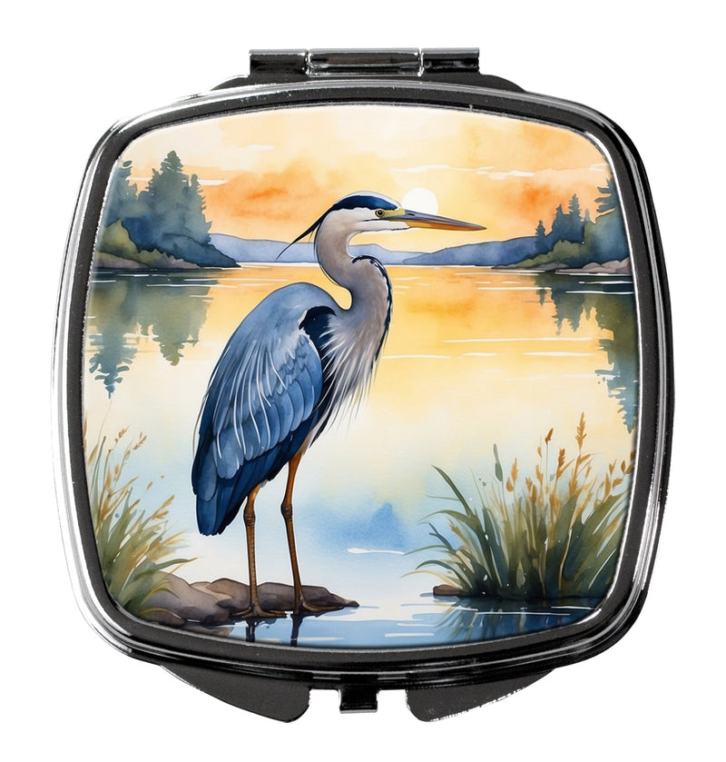 Blue Heron in the Golden Hour Compact Mirror