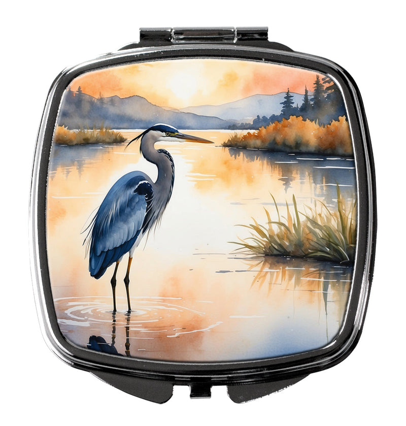 Blue Heron in the Golden Hour Compact Mirror