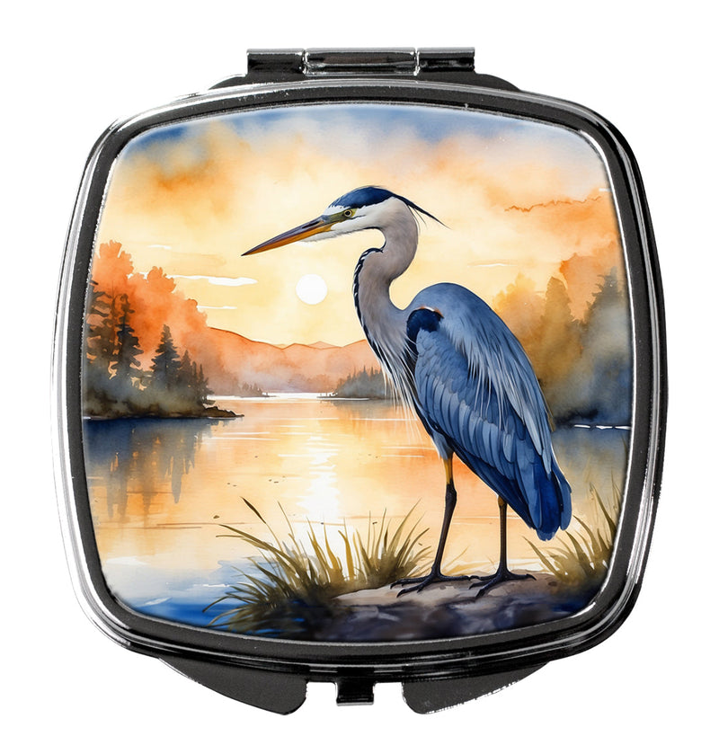 Blue Heron in the Golden Hour Compact Mirror