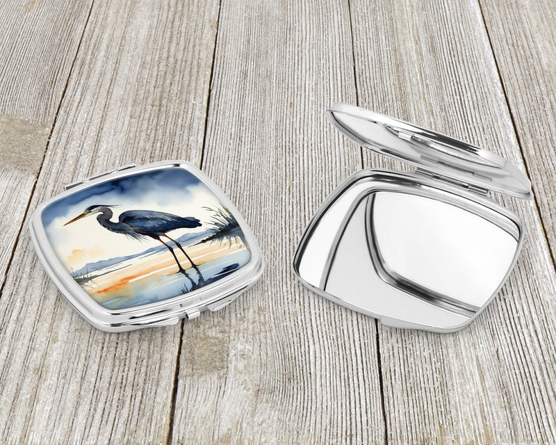 Blue Heron Barely Lit Sky Compact Mirror