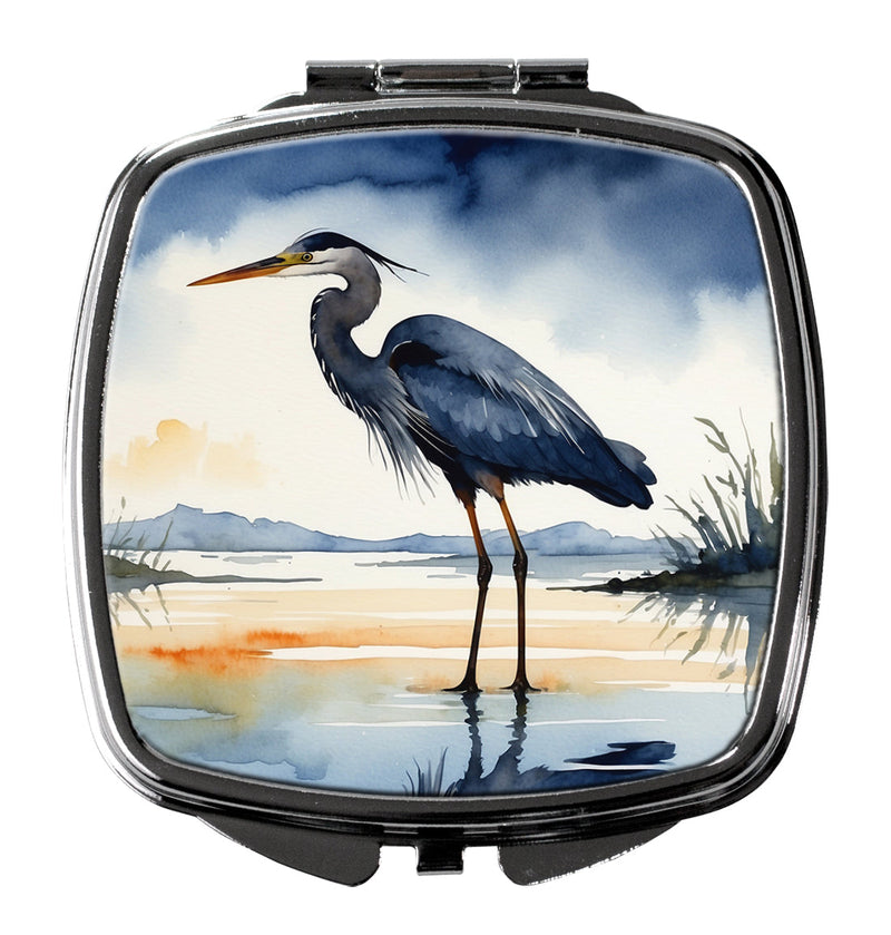 Blue Heron Barely Lit Sky Compact Mirror