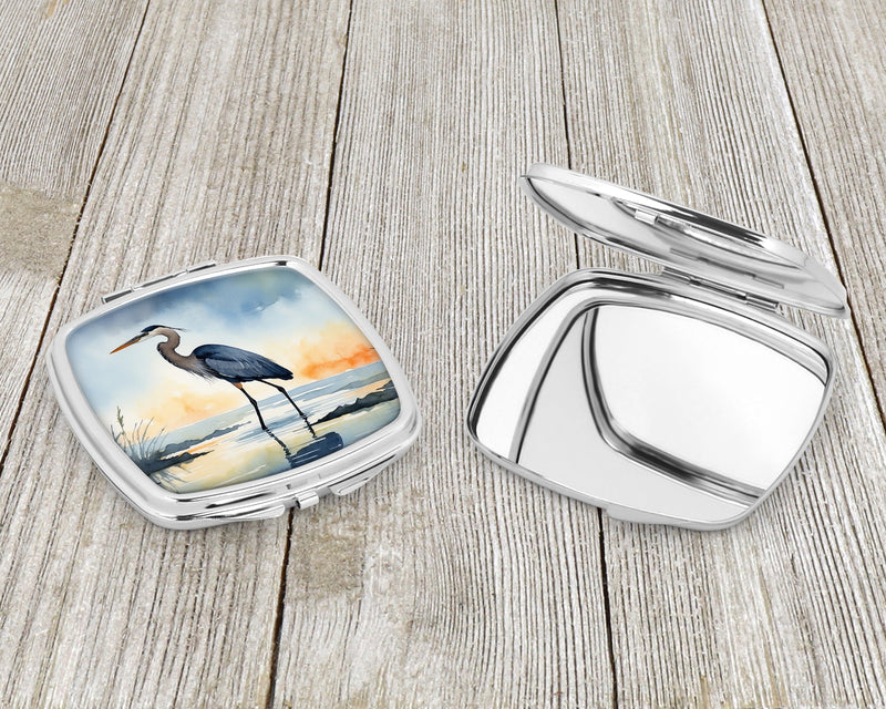 Blue Heron Barely Lit Sky Compact Mirror