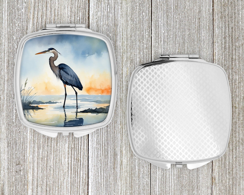 Blue Heron Barely Lit Sky Compact Mirror