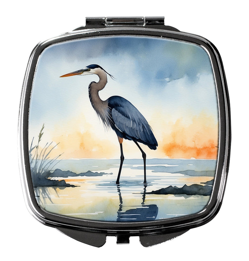 Blue Heron Barely Lit Sky Compact Mirror