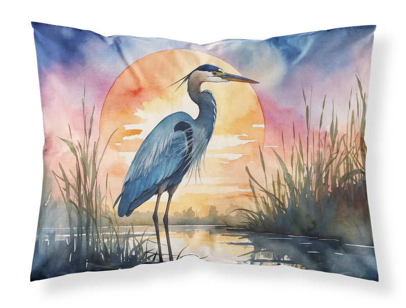 Blue Heron Setting Sun Standard Pillowcase