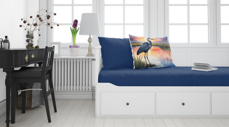 Blue Heron Setting Sun Standard Pillowcase