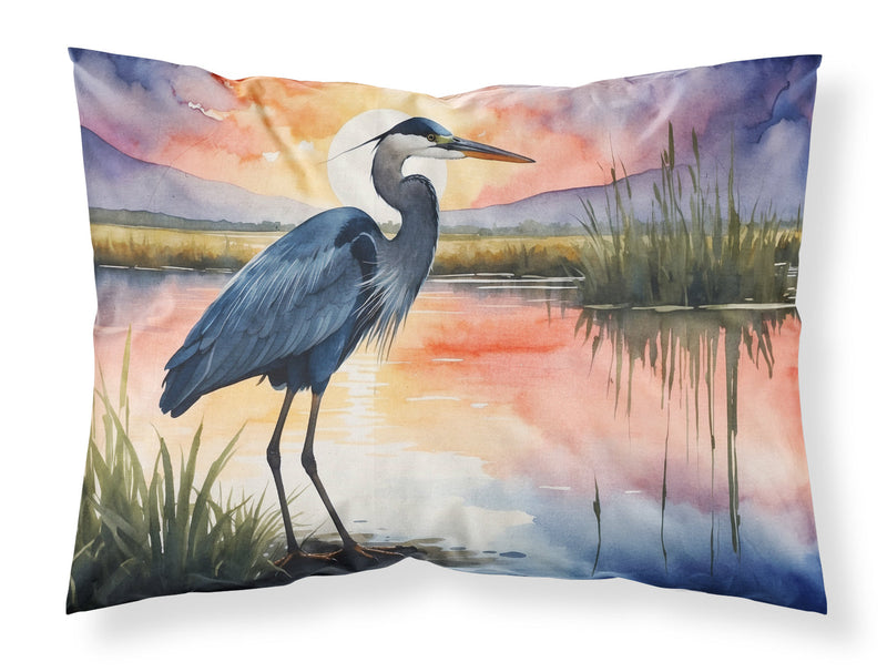 Blue Heron Setting Sun Standard Pillowcase