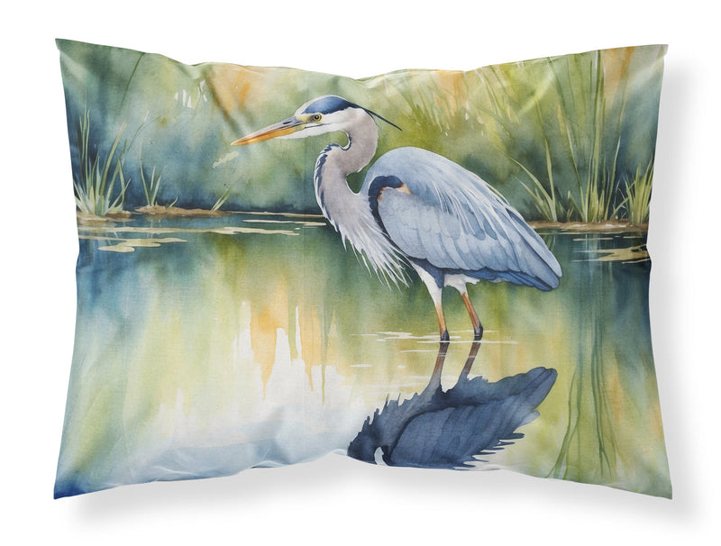 Blue Heron Stalking Prey Standard Pillowcase