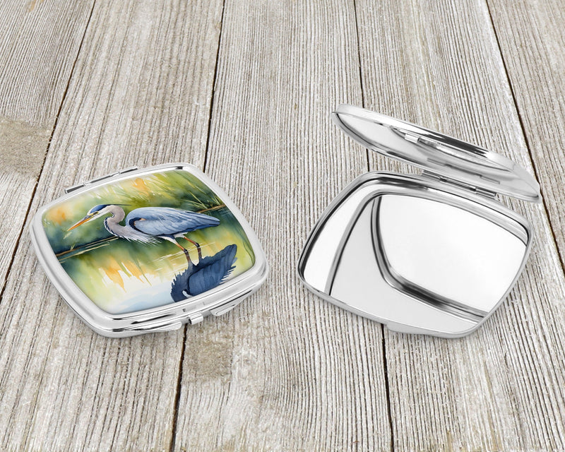 Blue Heron Stalking Prey Compact Mirror