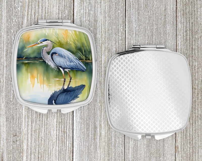 Blue Heron Stalking Prey Compact Mirror