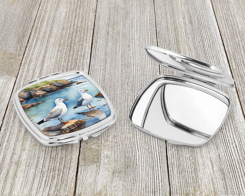 Gulls Scavenging Compact Mirror