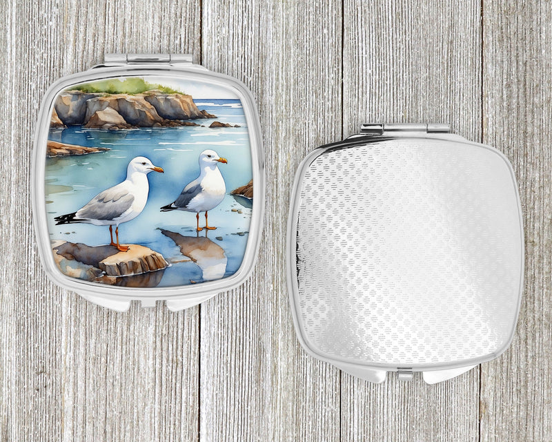 Gulls Scavenging Compact Mirror