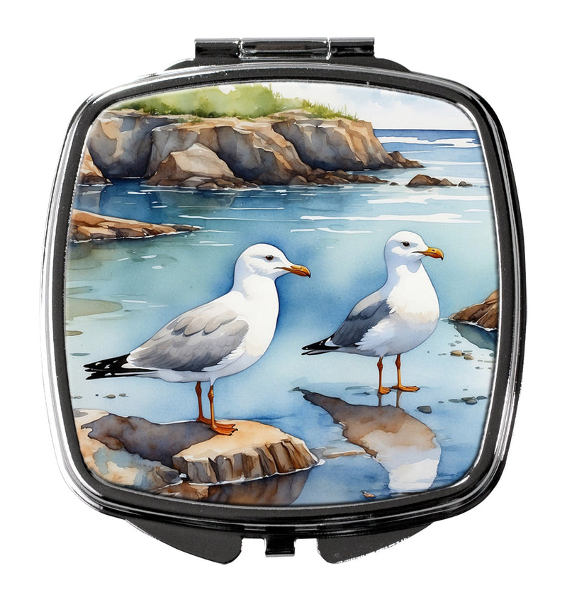 Gulls Scavenging Compact Mirror