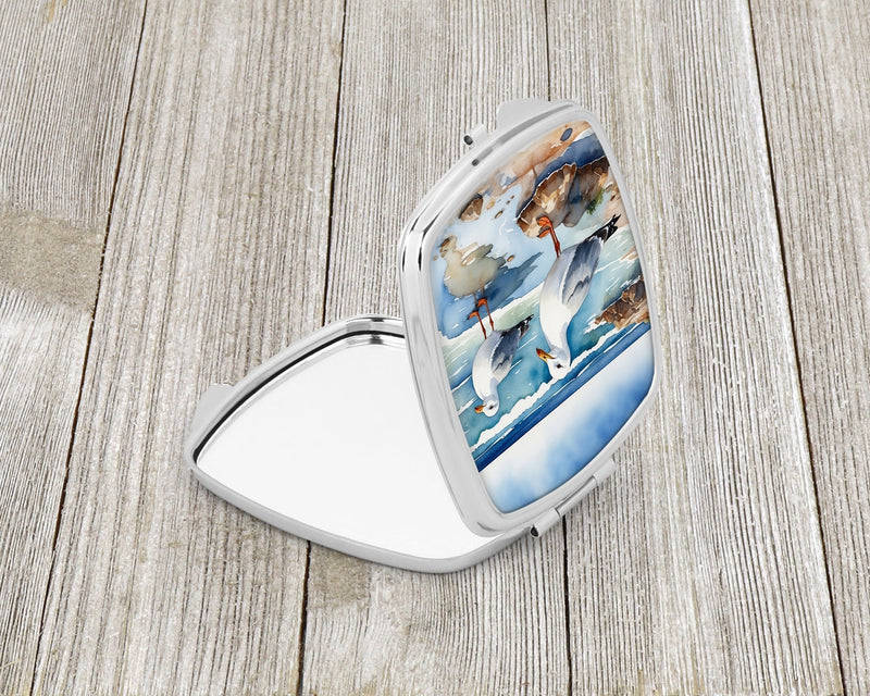 Gulls Scavenging Compact Mirror