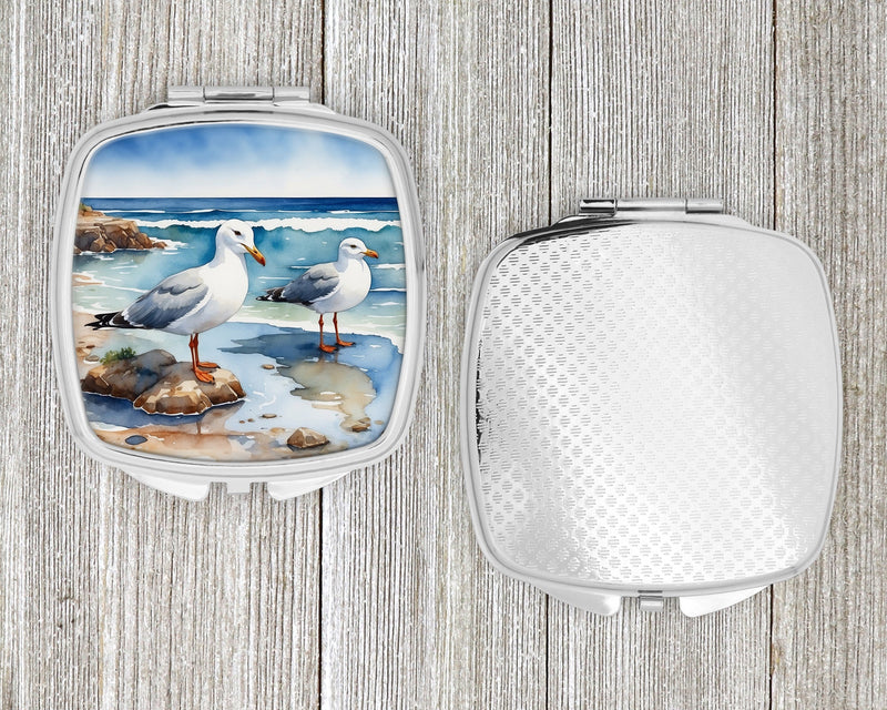 Gulls Scavenging Compact Mirror