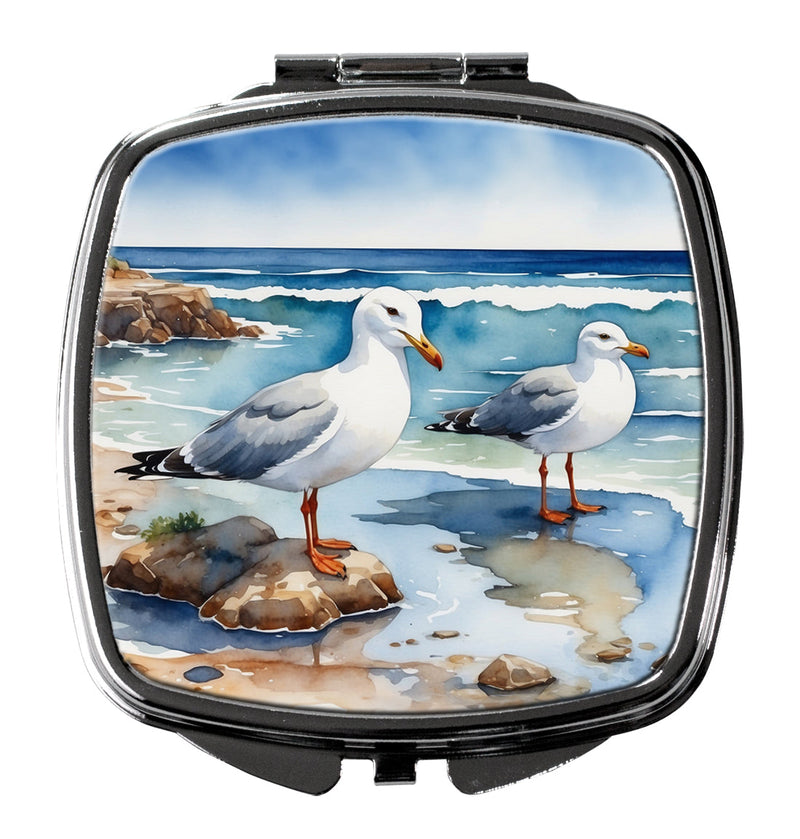 Gulls Scavenging Compact Mirror