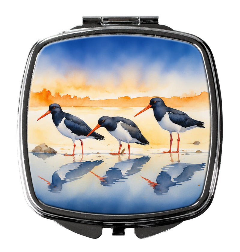 Oystercatchers Foraging Compact Mirror