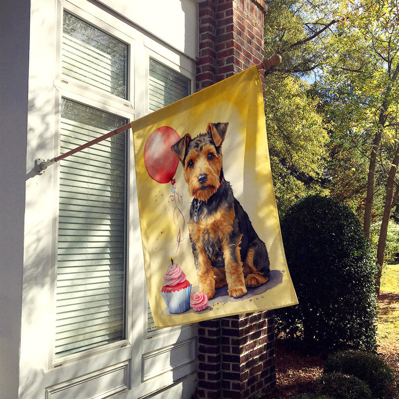 Welsh Terrier Happy Birthday House Flag