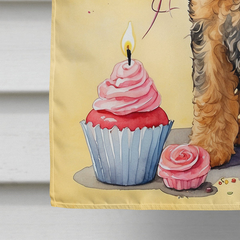 Welsh Terrier Happy Birthday House Flag