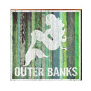 Outer Banks Mermaid Green Boards | Real Wood Art Print