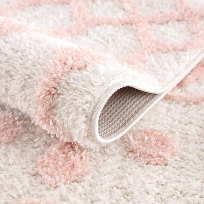 Darva Pink Plush Area Carpet