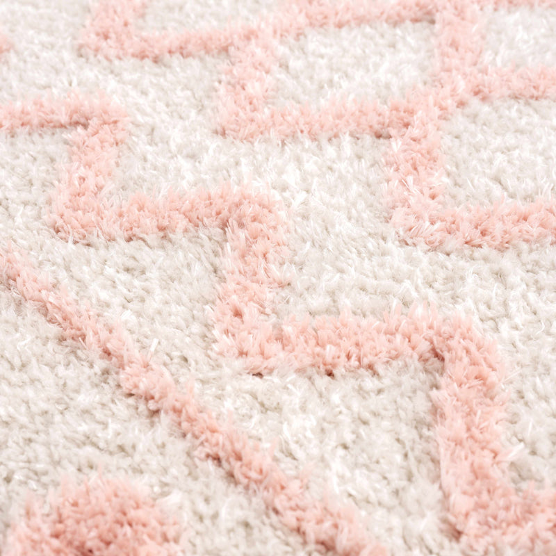 Darva Pink Plush Area Carpet