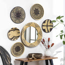Quinipot Natural Woven Circular Moonj Grass Tapestry