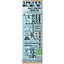 Siesta Key Blue Word Collage | Wall Art Print on Real Wood