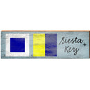 Siesta Key Nautical Flags | Wall Art Print on Real Wood