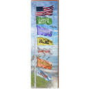 South Haven Colorful Flags | Wall Art Print on Real Wood