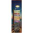 South Haven Dusk Beach Directional Home Decor Art Print on Real Wood