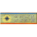 South Haven Michigan Colorful Compass Latitude Longitude | Wall Art Print on Real Wood