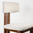 2-Pack Solid Wood Fabric Upholstered Dinning Chair, Set of 2, Brown, Black